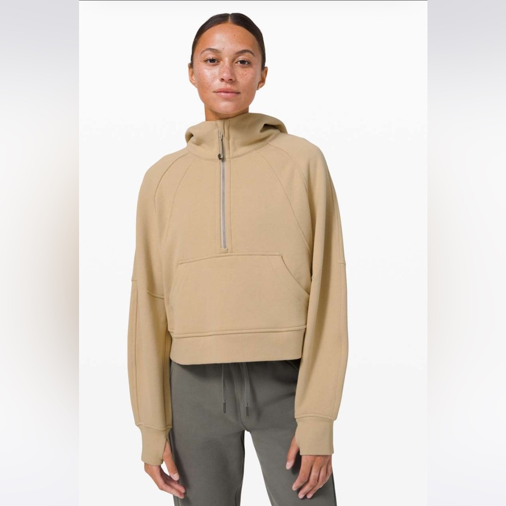 NWOT Lululemon Scuba Oversized Half-Zip Hoodie in Trench Soft Sweatshirt Sz M/L